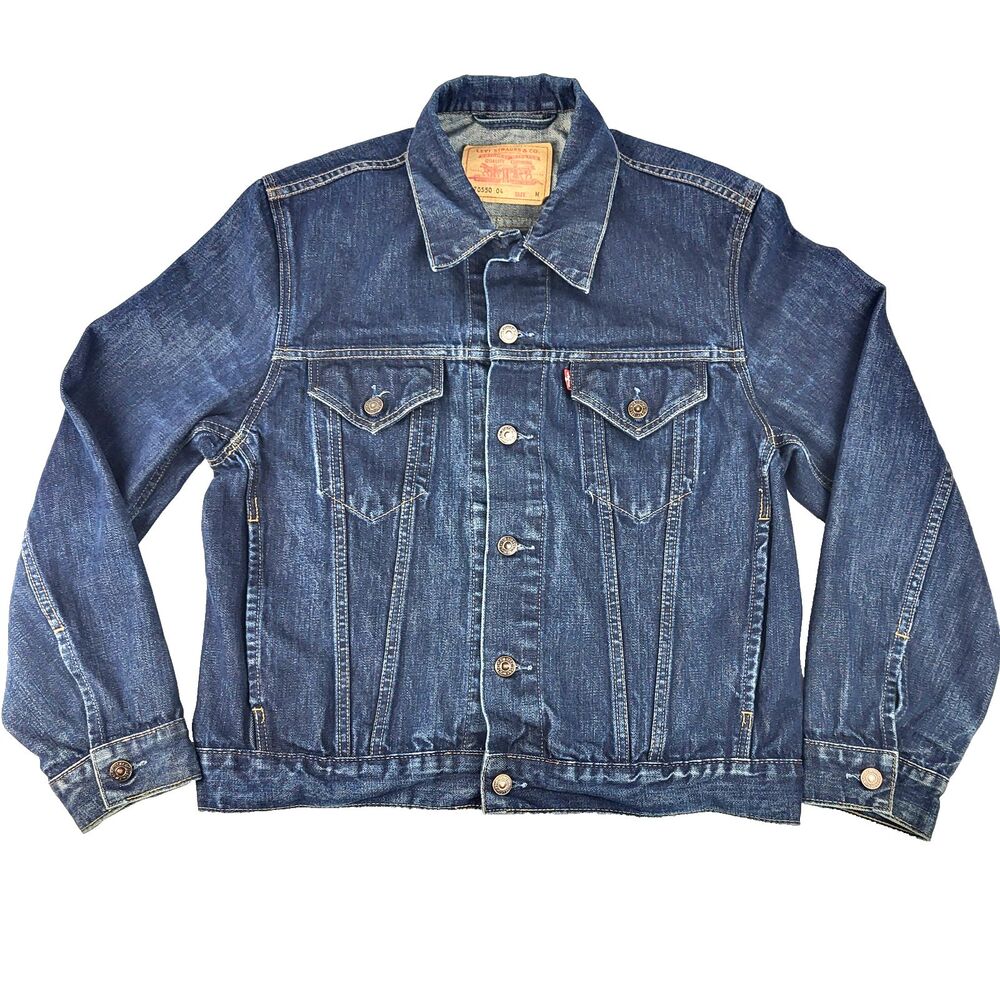 Vintage Levi's Euro Model Men's Denim Trucker Jacket Blue Size M